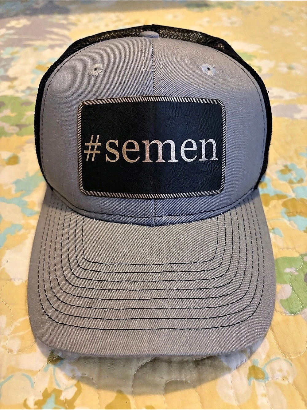 Port Authority #semen # Gray & Black Trucker Hat